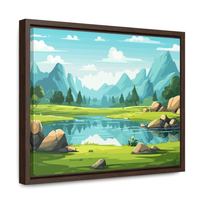 Mountain Landscape Canvas Horizontal Frame - Image 2